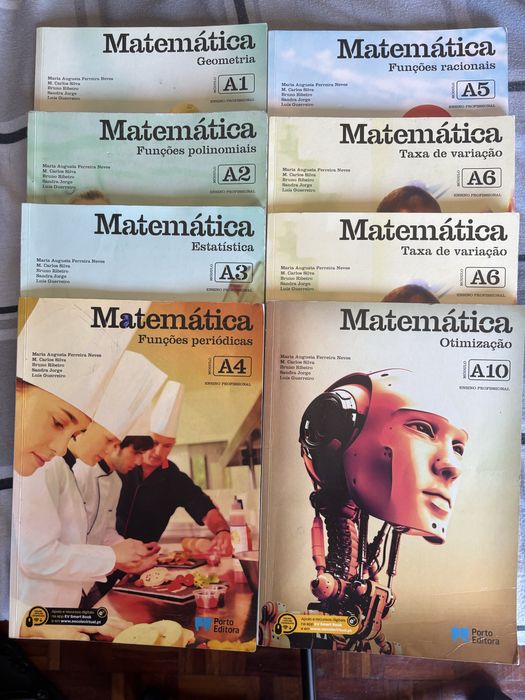 Coleção de livros de Matemática - Ensino Profissional 10 ano e 11 ano