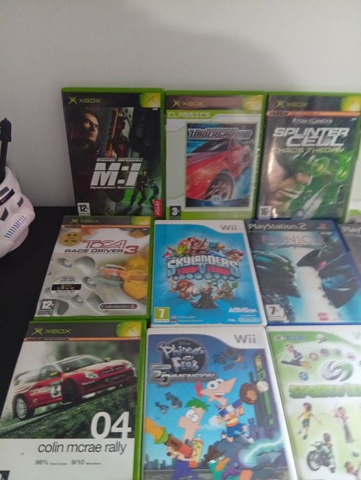 Conjunto de caixas para jogos.