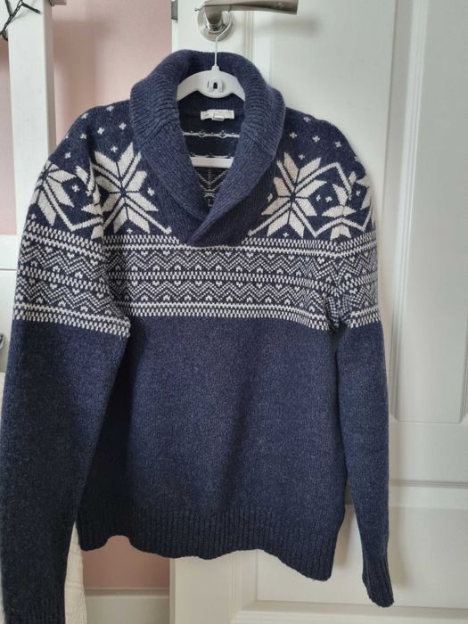 Męski, zimowy sweter GAP, wełniany