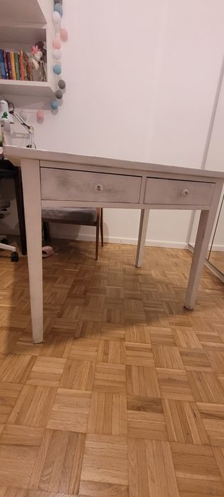 Drewniany stół kuchenny stary wiejski piękny szufladki