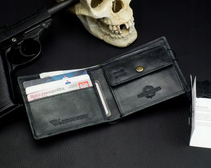 Kochmanski Mały Portfel Męski Skórzany Cienki Rfid