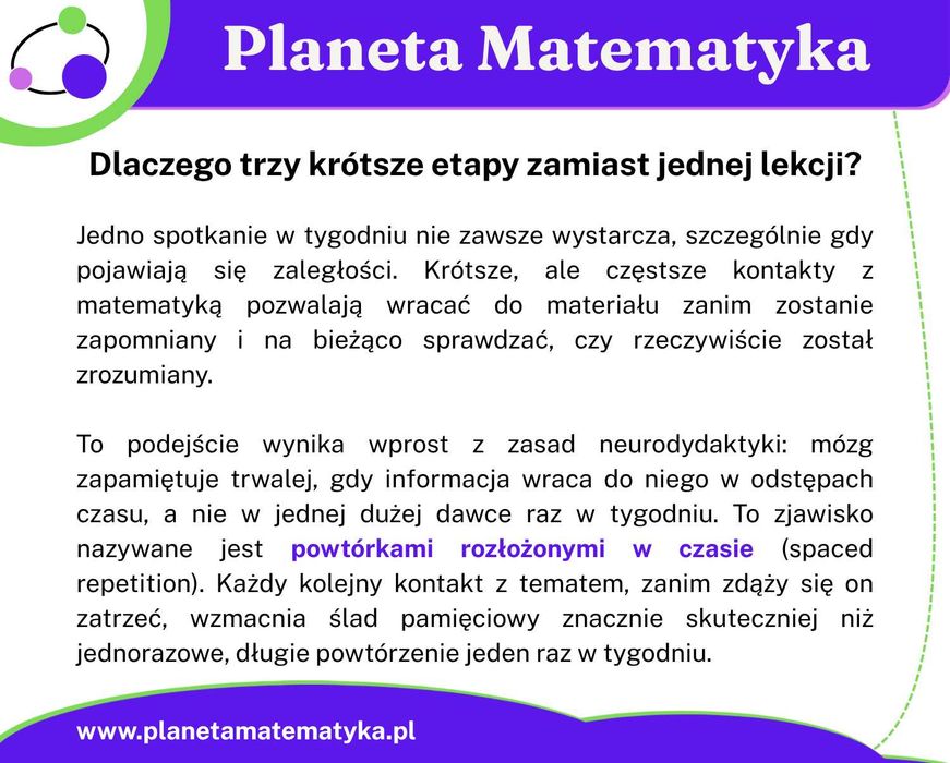 Matematyka online - szkoła podstawowa, liceum, technikum, E8, Matura | Metoda 50:30:20