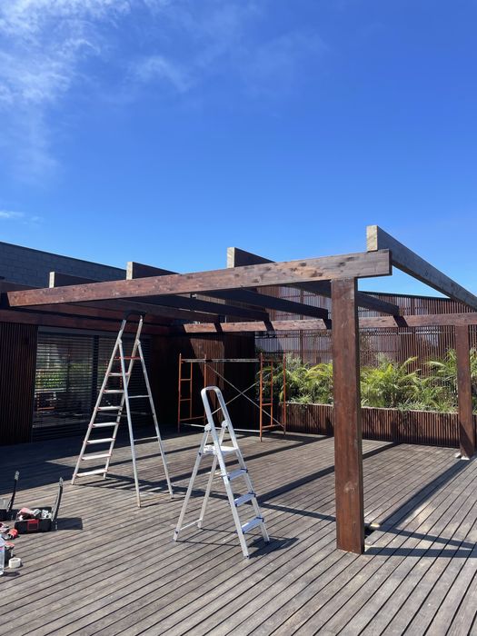 Construcao de areas exteriores em madeira (trabalho profissional)