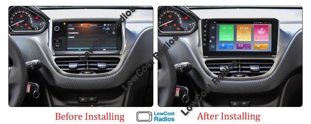 Auto Rádio GPS 10" PEUGEOT 2008 / 208 | ANDROID • Multimédia BT USB WIFI | CARPLAY • ANDROID AUTO