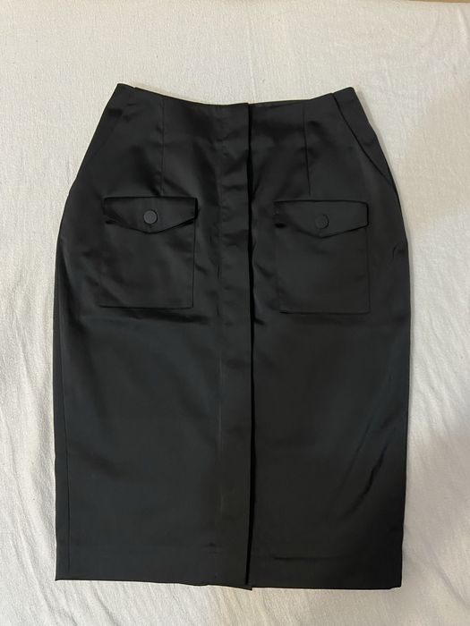 Spódnica midi elegancka do kolan z kieszeniami kendall + kyle