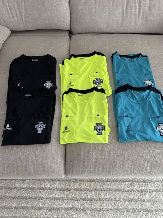 Conjunto 6 T-Shirt Árbitro (Curta+Cumprida)