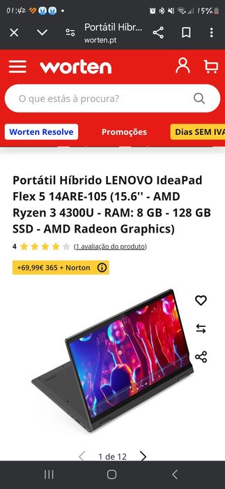Portatil lenovo Super novo