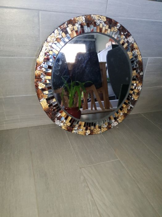 Conjunto em vidro estilo anos 30, jarra e espelho ( sem porta retrato)64552028410243122