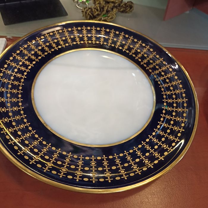 Hutschenreuther Hohenberg trio kobaltowa porcelana