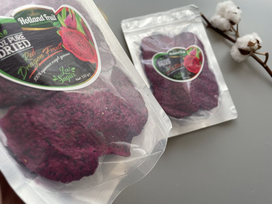 Пітахайя драконів фрукт сушена. Екзотичні сухофрукти. Без цукру