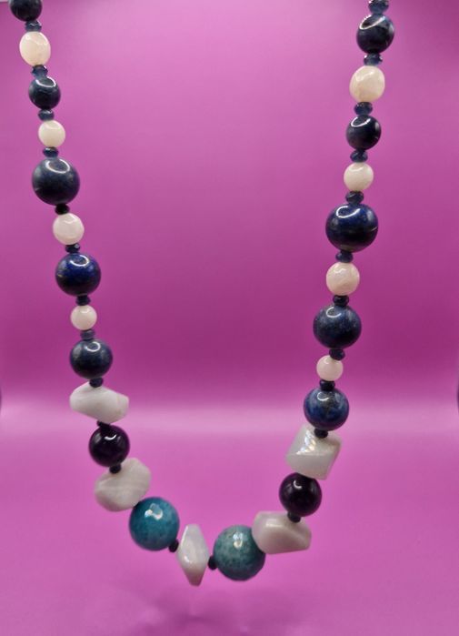 Naszyjnik Lapis lazuli, apatyt