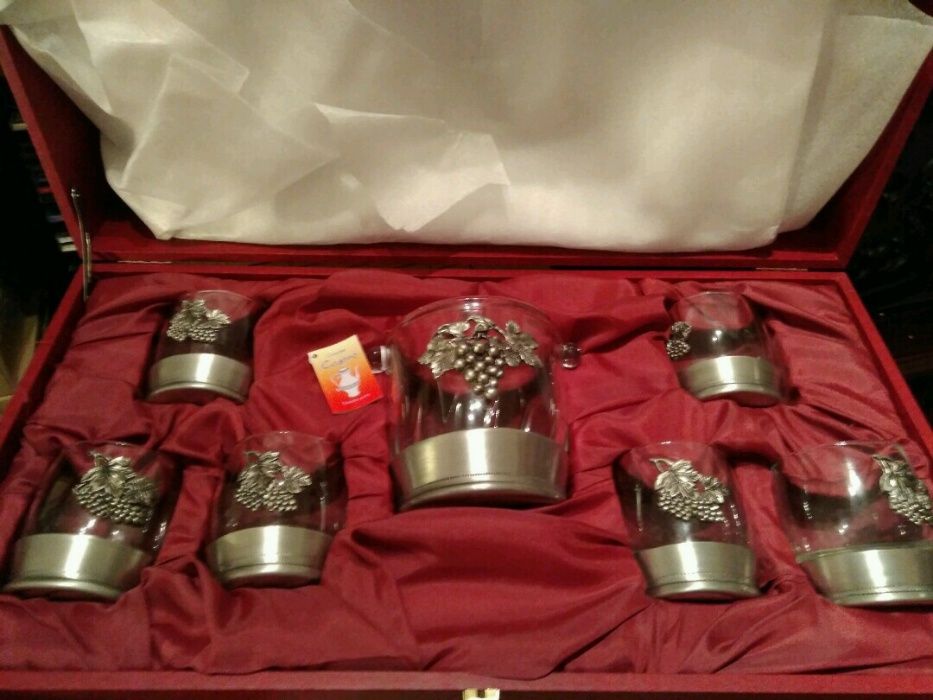 Serviço Balde Gelo e 6 copos - Estanho