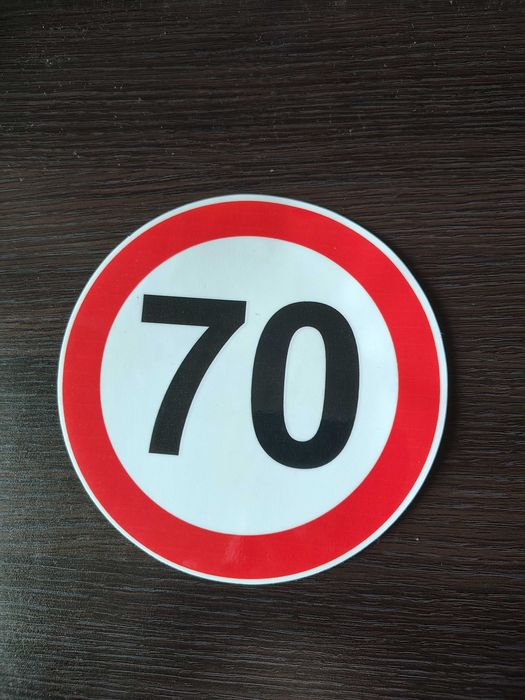 Магнітний знак на авто 70 / Магнитный знак 70 / Знак магнитный 70