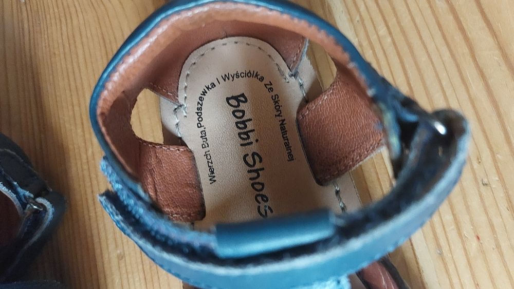 Bobbi Shoes Skórzane sandały granatowe rozmiar 24