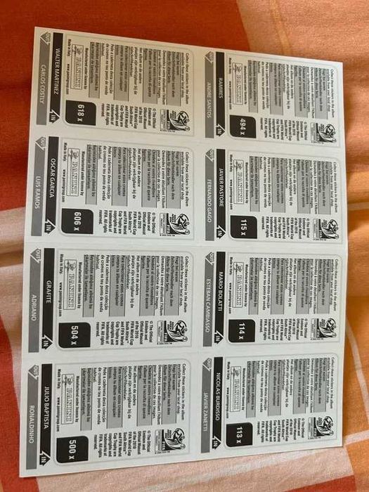 Panini South Africa 2010 Update - 10 folhas com 8 cromos
