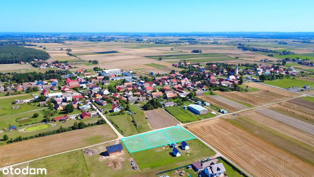 Działki budowlane Bychowo blisko Żmigród 3 x 1000m2 OBNIŻKA CENY