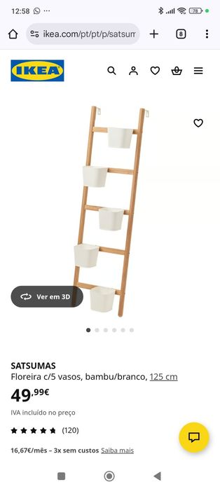 Floreira IKEA SATSUMAS