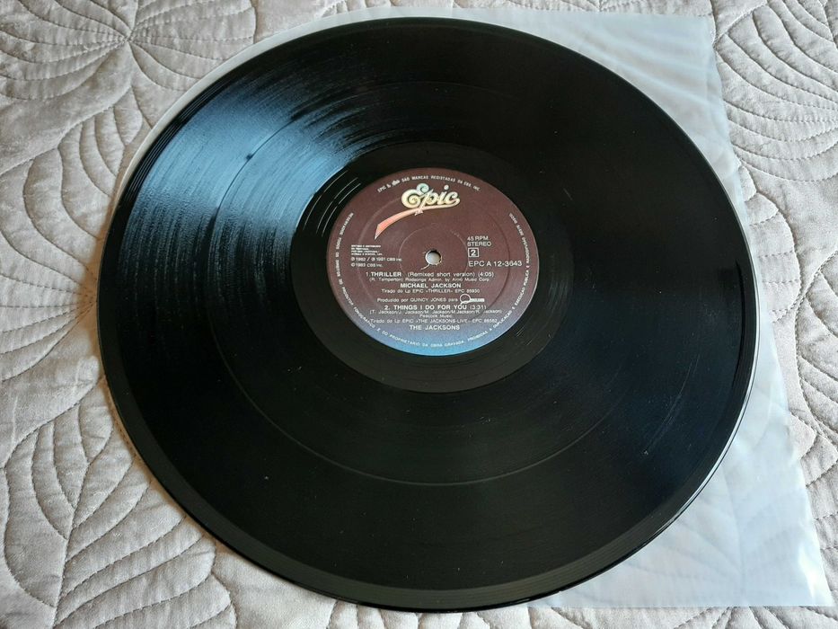Michael Jackson - Thriller - Portugal - Vinil LP (12", 45 RPM, Maxi-Single)