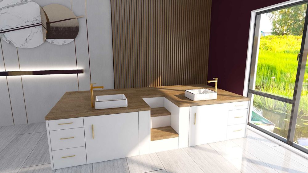 Podwójny Podest do Pedicure Wysoki Beuty z chowanymi drzwiami