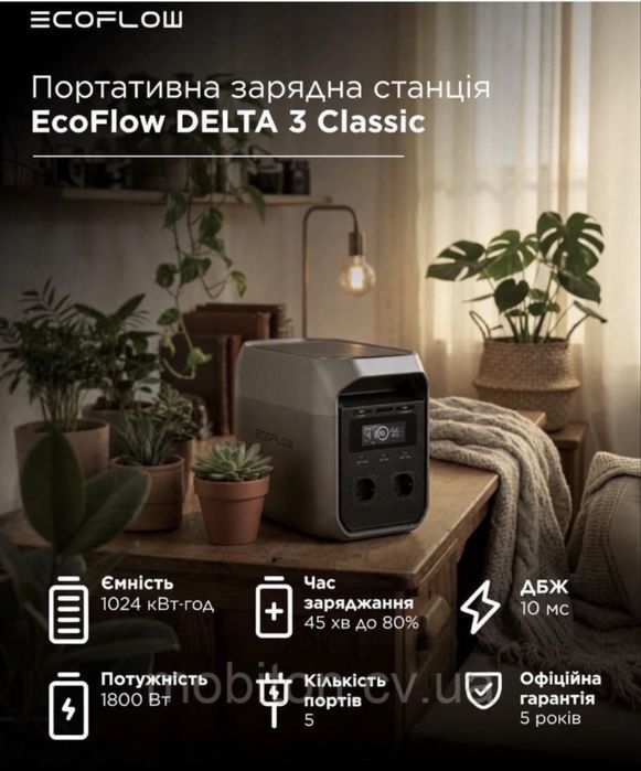 станция EcoFlow Delta 3 Delta  2  EU розетки