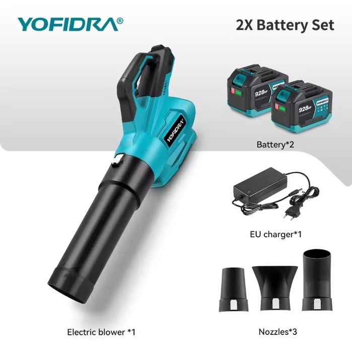 Soprador de Folhas c/ 2 Baterias 9Ah
