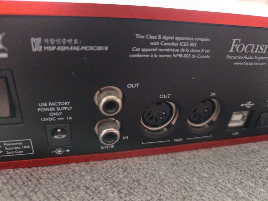 Focusrite Scarlet 2gen 18i8