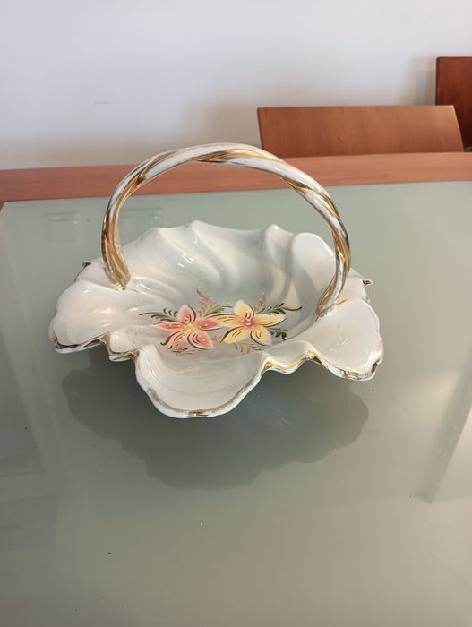 Cesto / fruteira cerâmica / louça Muito antiga Alcobaça - Vintage*