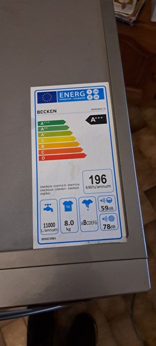 Máquina lavar roupa 8kg becken como nova em folha.