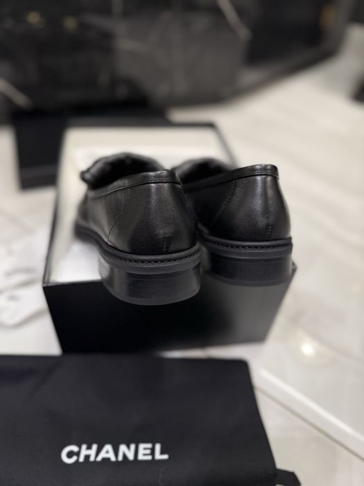 Mokasyny Chanel Black Leather