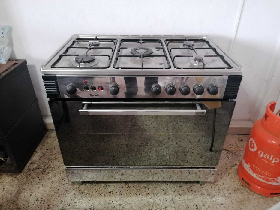 Fogão de 90 cm Inox 5 Queimadores (Pouco Uso) Whirlpool