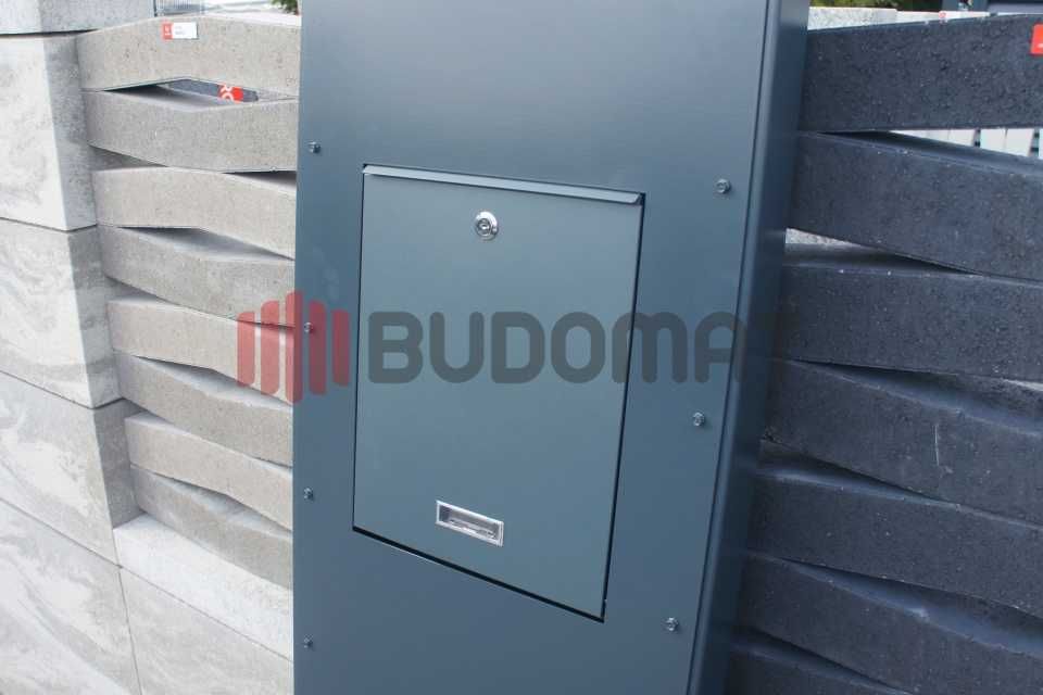 Multibox słupek multimedialny nowoczesne ogrodzenie skrzynka numer