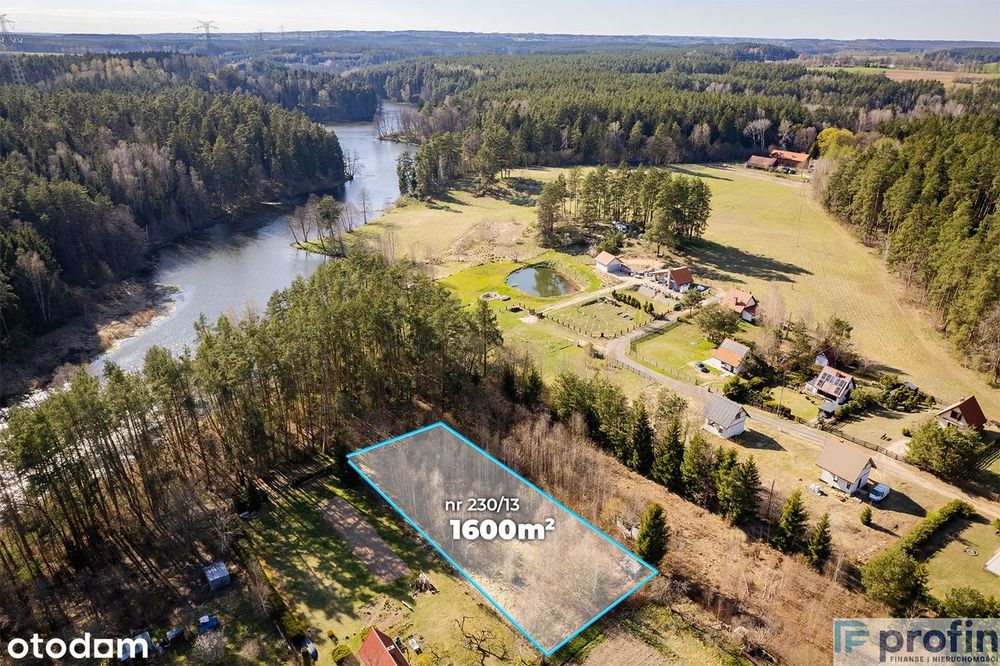 Działka rekreacyjna nad Łyną 1600 m2 ul. Polna Dywity