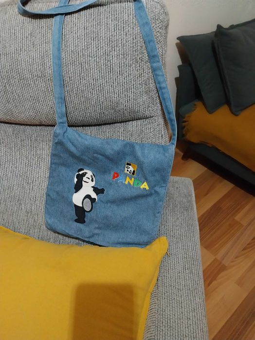Bolsa em ganga PANDA e óculos