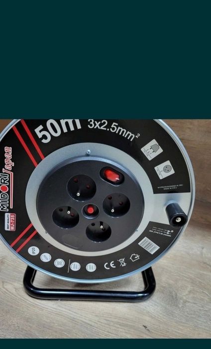 Przedłużacz Bębnowy 50m 3x2,5  Wyprzedaż