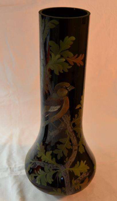 Jarra com tampa em vidro, pintada à mão Olinda Colaço – Peça única