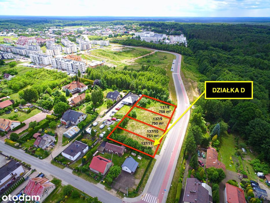 Działka D | 750 m² | Dom, usługi lub inwestycja | MPZP | KOŚCIERZYNA - Widok 4