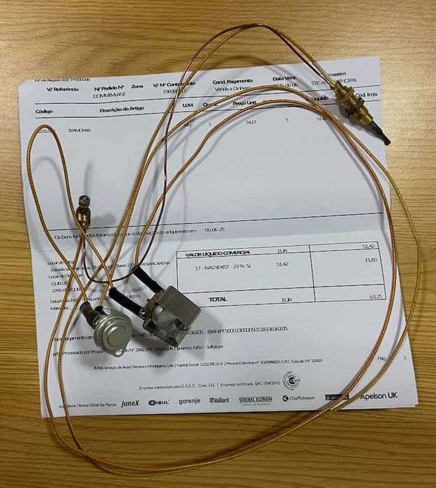 Termopar Vaillant 171027  MAG 19/2 XZ