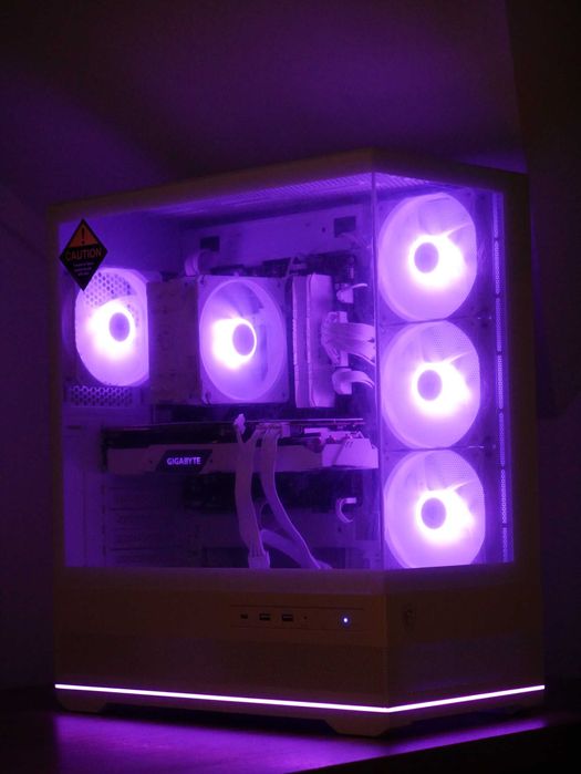 OKAZJA - Komputer gamingowy – Ryzen 5 / RTX / 16GB / Biały zestaw ARGB