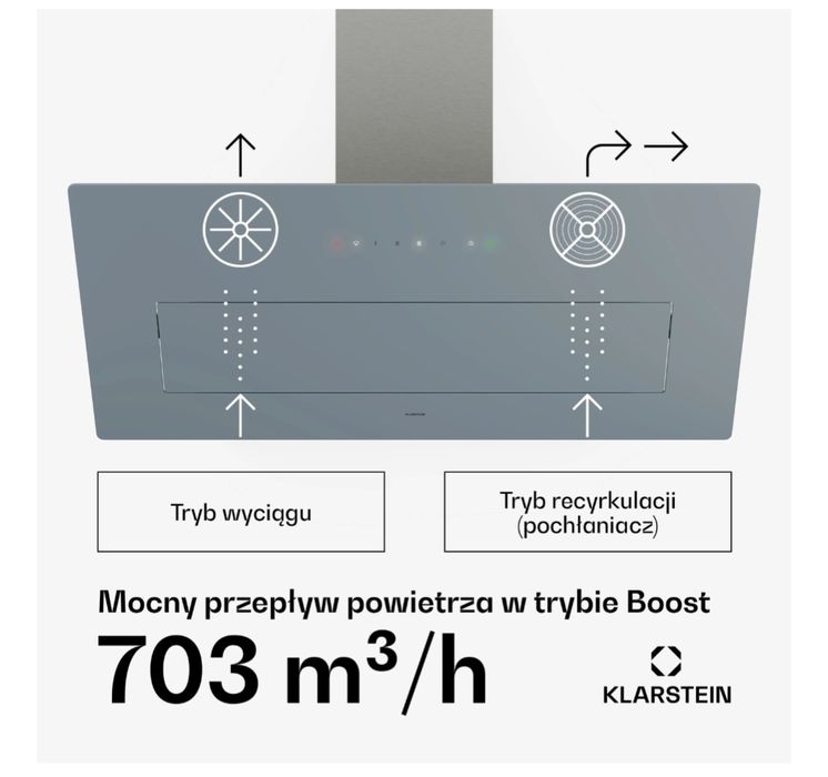 Okap kuchenny SleekAir  90 cm