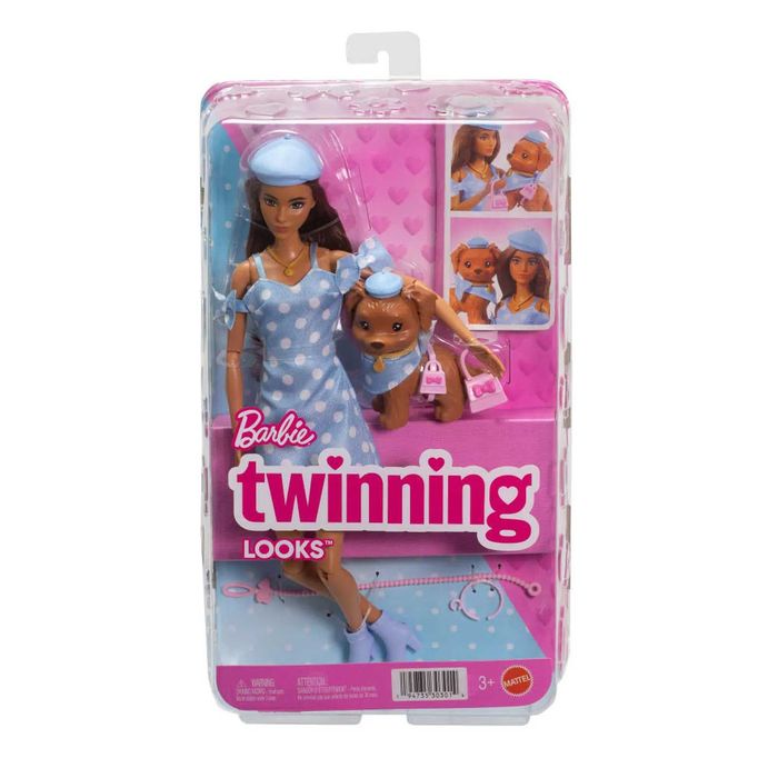 Лялька Barbie Twinning Looks Doll with Pet Dog Барбі Парні образи- лялька та собака