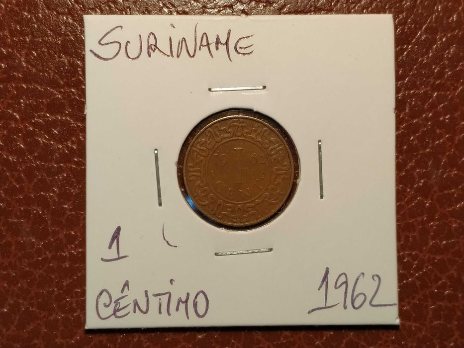 Suriname - moeda de 1 cêntimo de 1962