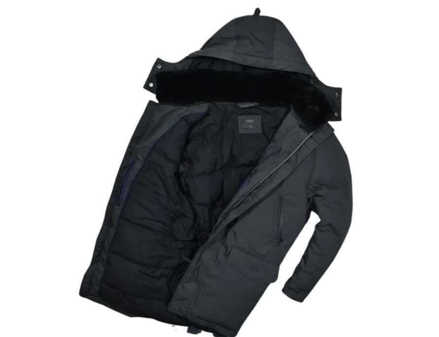 Puchowa Kurtka Męska Parka M&S     M/S  Czarna