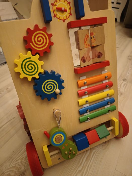 Kinderplay -chodzik,pchacz drewniany edukacyjny eko Super stan!