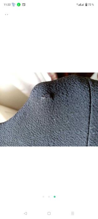 Мини чёрное платье с красивыми рукавами