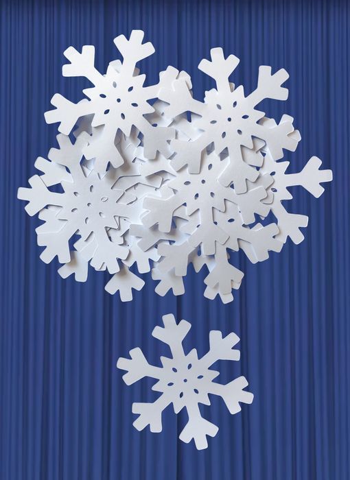 Dekoracja zimowa Zima Gwiazdka Śnieżynka Płatek 5 pakiet 10x8cm - 20sz