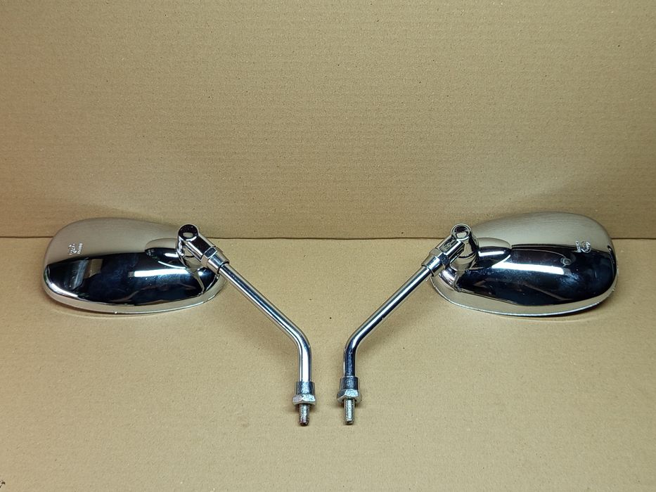 Дзеркала мото (пара) "ОВАЛ ХРОМ" M8  М10 R+R