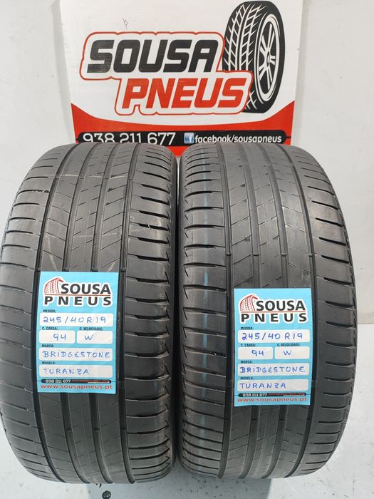 2 pneus semi novos 245-40R19 Bridgestone - Oferta dos Portes