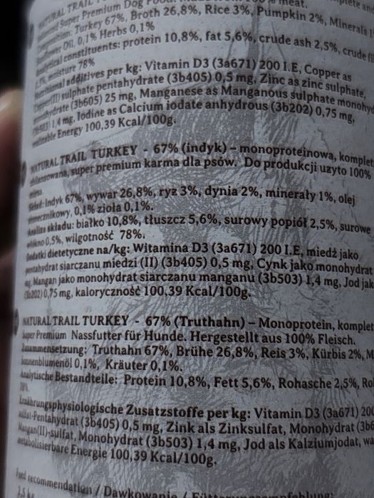 Mix 5 puszek Natural Trail dla psów 400 gram