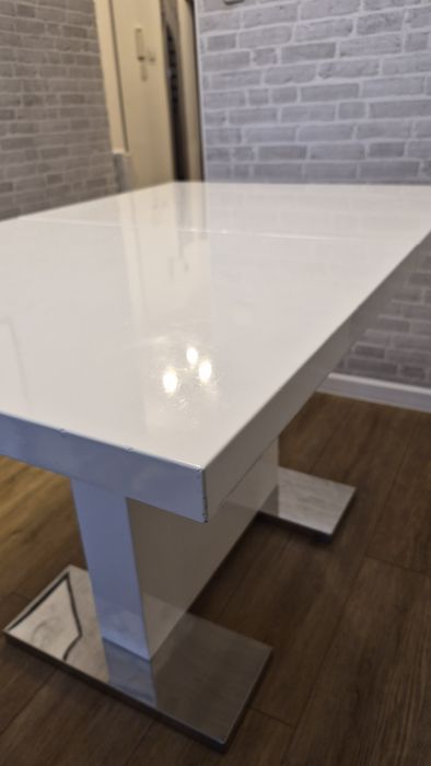 Biały stół na wysoki połysk Irys 2