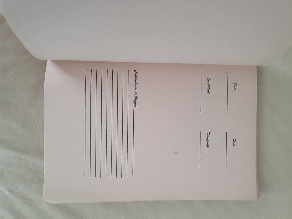 O Livro das Viagens para escrever as viagens - Nunca Usado